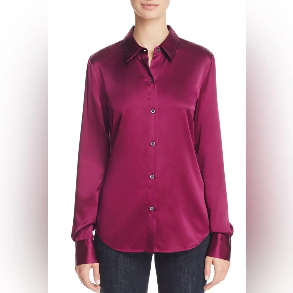 Theory Satin Perfect Fitted Shirt - Picture 4 of 8